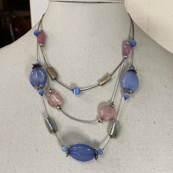 Pretty multi sized and colorful bead necklace - Picture 1 of 6